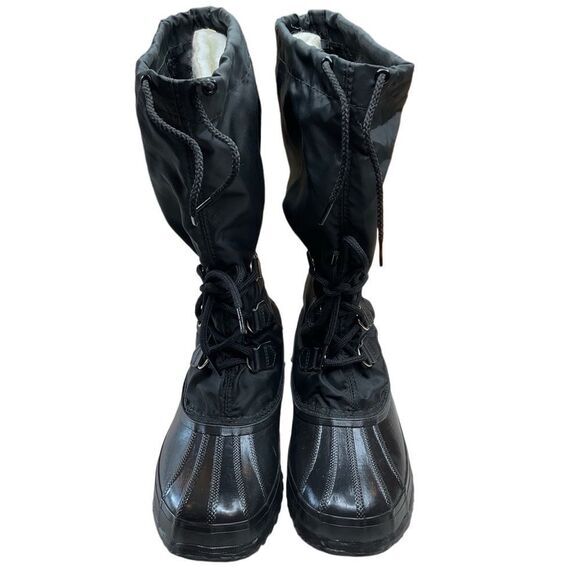 Sorel Snowlion Kaufman Snow Boots 7 Women’s Black Insulated Canada‎ NWOB - Picture 2 of 8